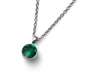 Pandantiv cu cristale Swarovski Oliver Weber Uno Emerald