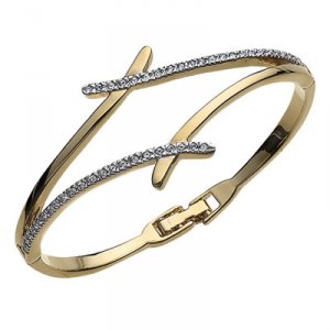 Brățară cu cristale Swarovski Oliver Weber Divide Gold 32022G