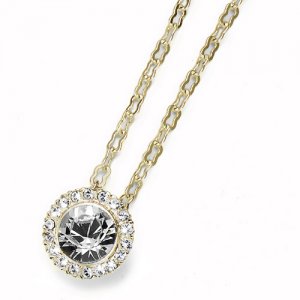 Pandantiv cu cristale Swarovski Oliver Weber More Basic Gold