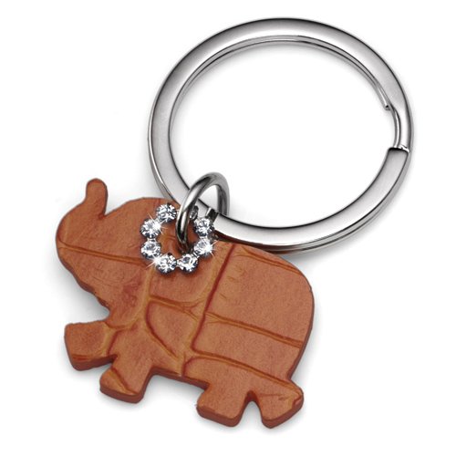 Breloc chei cu cristale Swarovski Oliver Weber Elephant Orange