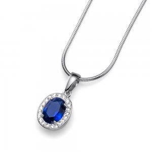 Pandantiv cu cristale Swarovski Oliver Weber Pure Blue 61109BLU