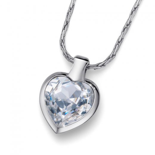 Pandantiv cu cristale Swarovski Oliver Weber Heart Crystal 11616-001