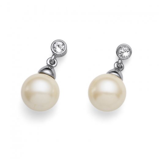 Cercei cu cristale Swarovski Oliver Weber Lucent Creme 22559-CRE