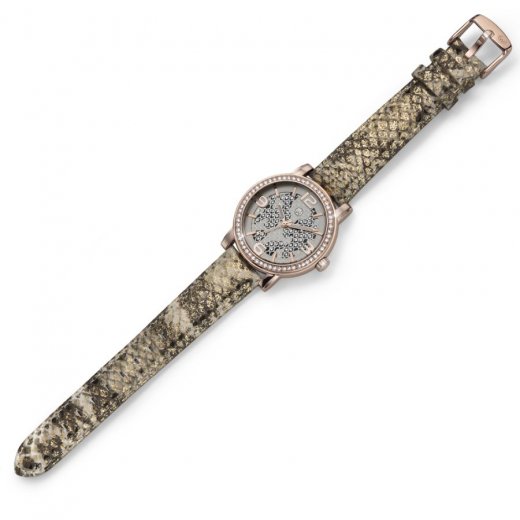 Ceas de damă cu cristale Swarovski Oliver Weber Vigo Leopard Rosegold 65044-RG