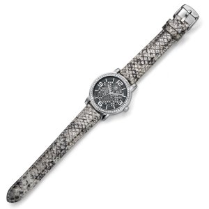 Ceasuri de damă cu cristale Swarovski Oliver Weber Vigo Leopard Silver 65044-SIL