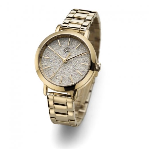 Dámske hodinky cu cristale Swarovski Oliver Weber Turku Steel Gold 65047-GOL
