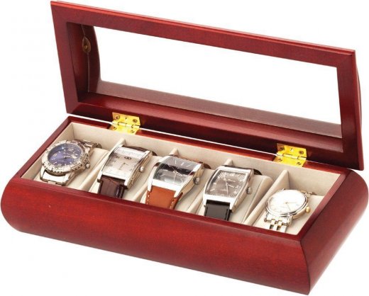 Cutie depozitare ceasuri din lemn Mele & Co. - mahon