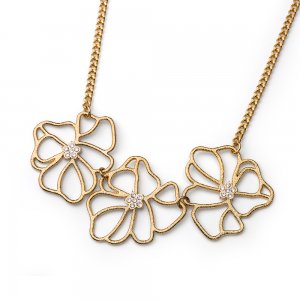 Colier cu cristale Swarovski Oliver Weber Prominent gold crystal