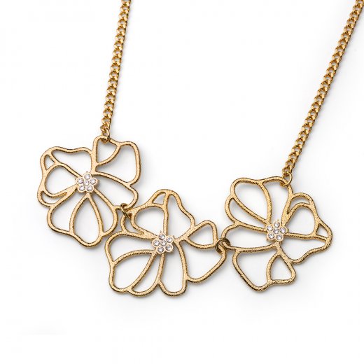 Colier cu cristale Swarovski Oliver Weber Prominent gold crystal