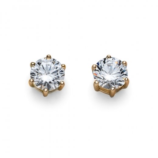 Cercei cu cristale Swarovski Oliver Weber Brilliance Medium gold crystal