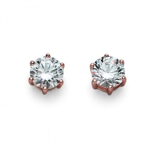 Cercei cu cristale Swarovski Oliver Weber Brilliance Medium rosegold crystal