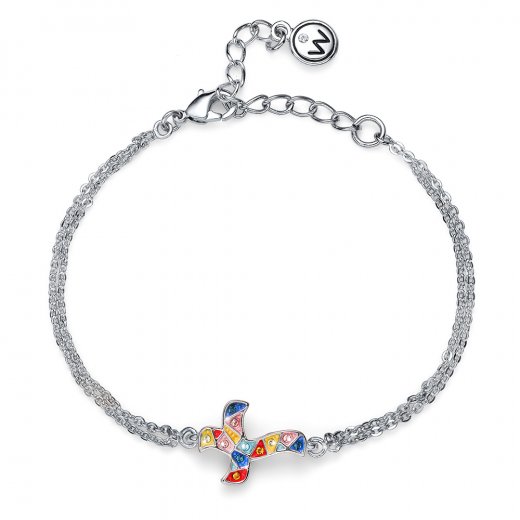 Brățară cu cristale Swarovski Oliver Weber Gaudi Croix multicolor