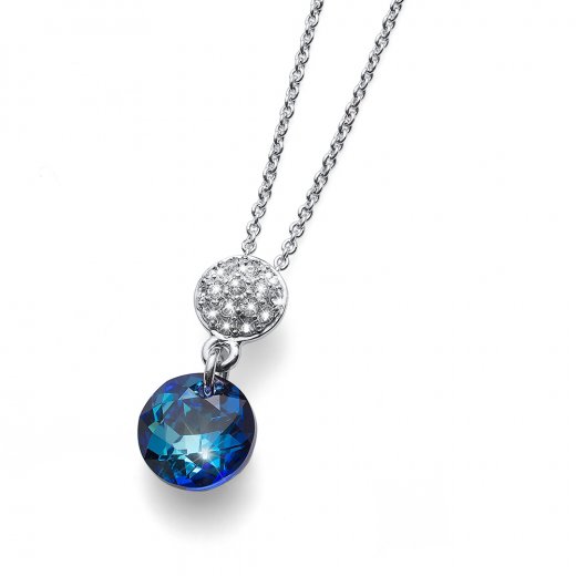 Pandantiv cu cristale Swarovski Oliver Weber Hero bermuda blue