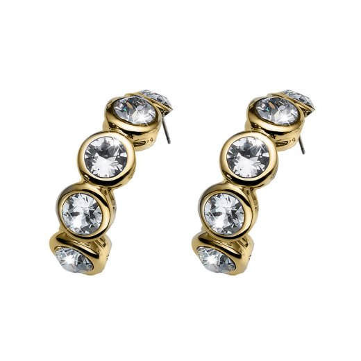 Cercei cu cristale Swarovski Oliver Weber Tennis gold crystal