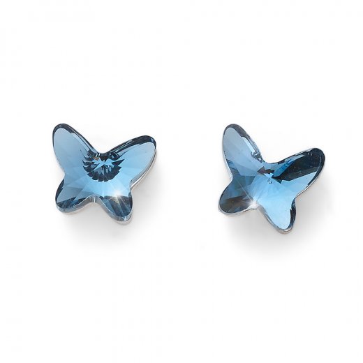 Cercei cu cristale Swarovski Oliver Weber Farfallina denim blue