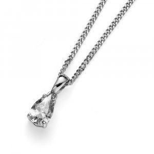 Pandantiv din argint cu cristale Swarovski Oliver Weber Pear white
