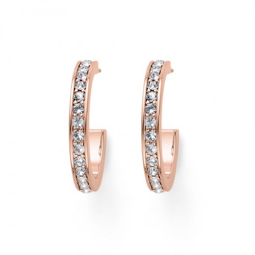 Cercei cu cristale Swarovski Oliver Weber Now rose gold crystal