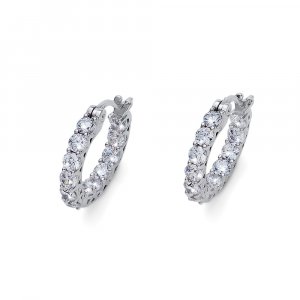 Cercei de argint cu cristale Swarovski Oliver Weber Glacier CZ WHI