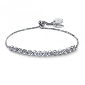 Brăţară din argint cu cristale Swarovski Oliver Weber Step CZ WHI