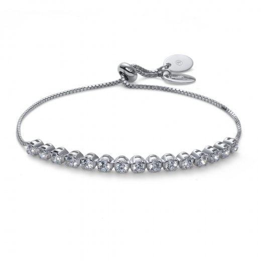 Brăţară din argint cu cristale Swarovski Oliver Weber Step CZ WHI