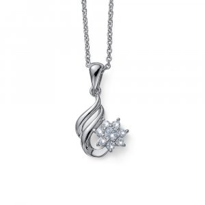 Pandantiv cu cristale Swarovski Oliver Werber Legend CZ crystal WHI