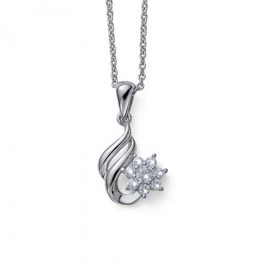 Pandantiv cu cristale Swarovski Oliver Werber Legend CZ crystal WHI