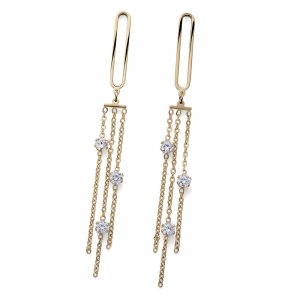 Cercei cu cristale Swarovski Oliver Weber Tonight golden WHI
