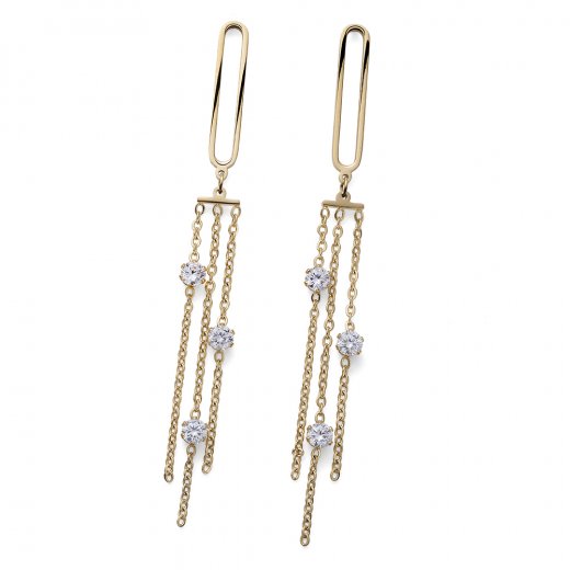 Cercei cu cristale Swarovski Oliver Weber Tonight golden WHI