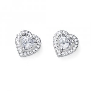 Cercei de argint cu cristale Swarovski Oliver Weber Forever white