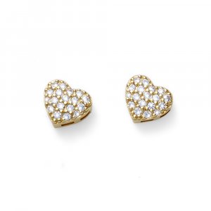 Cercei de argint cu cristale Swarovski Oliver Weber Unica golden white