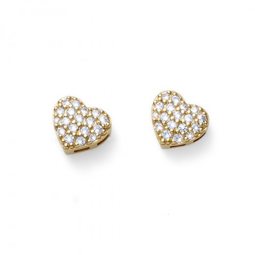 Cercei de argint cu cristale Swarovski Oliver Weber Unica golden white