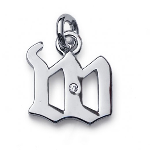 Pandantiv din argint cu cristale Swarovski Oliver Weber Fondly "W"