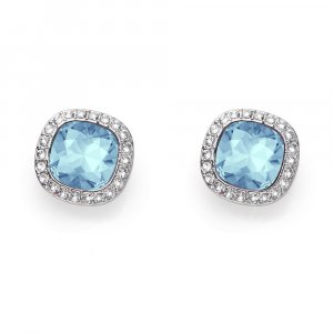 Cercei cu cristale Swarovski Oliver Weber Secret aqua