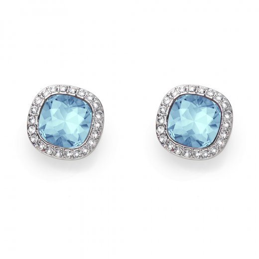 Cercei cu cristale Swarovski Oliver Weber Secret aqua