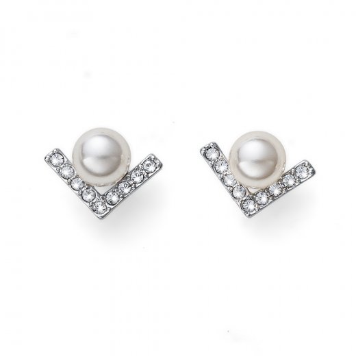 Cercei cu cristale Swarovski Oliver Weber Point Pearl CRY