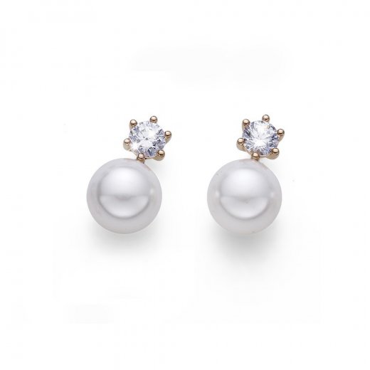 Cercei cu cristale Swarovski Oliver Weber Focus GP CZ white pearl