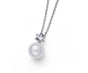 Pandantiv Oliver Weber so Cristal Swarovskimi Focus RH CZ white pearl