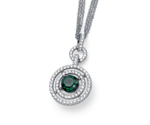 Pandantiv Oliver Weber cu zirconi Target RH emerald